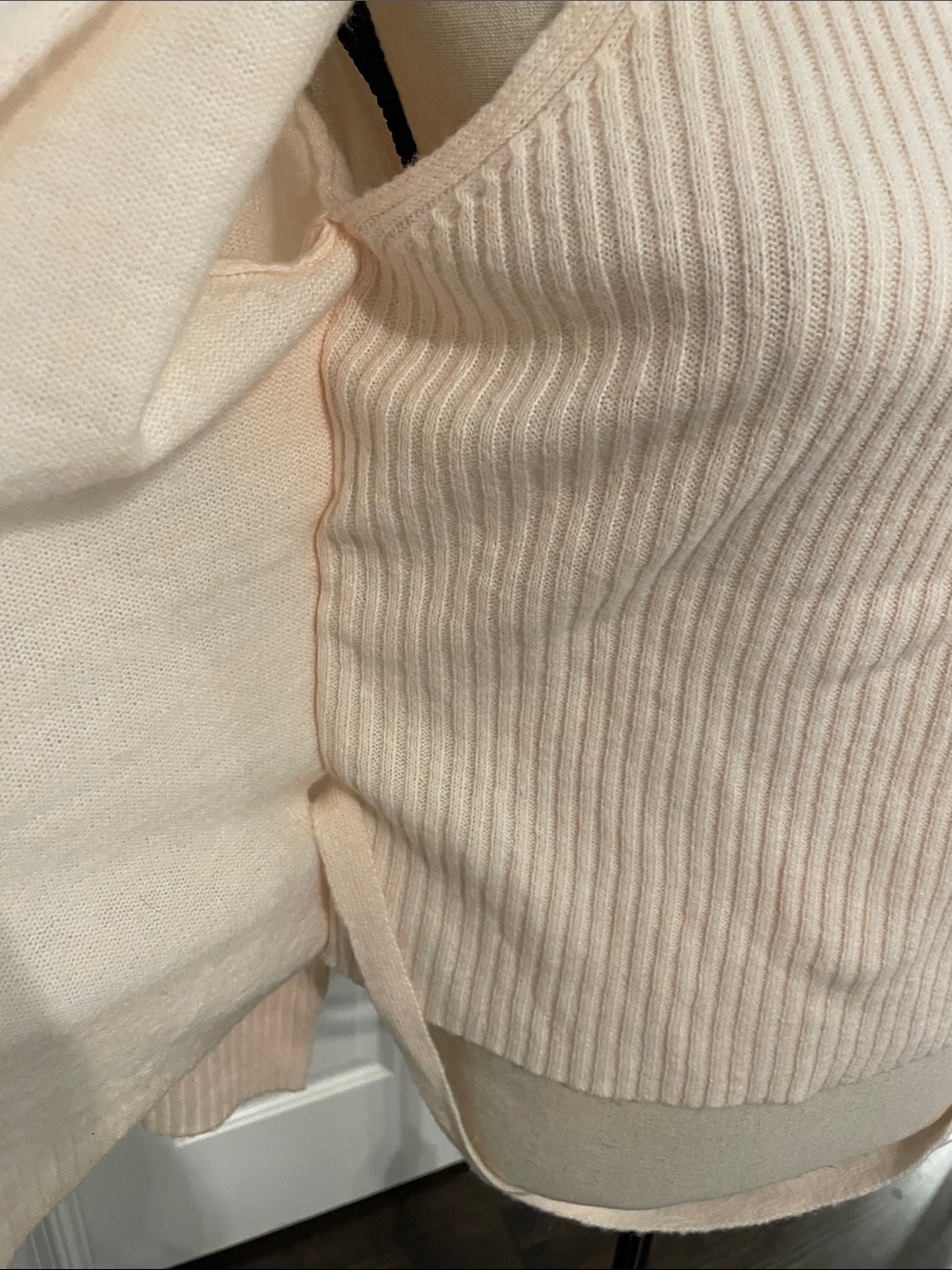 White House Black Market Soft Blush Wrap V-Neck Sweater - Picture 10 of 12